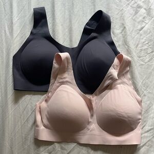 NWOT Serra Seamless Bra Duo - Dark Gray and Light Pink